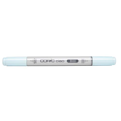 COPIC Ciao Marker Typ B - 00, Frost Blue, vielseitiger Layoutmarker, mit einer mittelbreiten und einer Brush-Spitze von Copic
