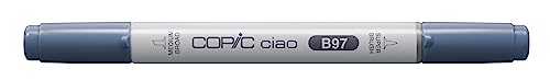 COPIC Ciao Marker Typ B - 97, Night Blue, vielseitiger Layoutmarker, mit einer mittelbreiten und einer Brush-Spitze von Copic