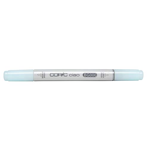 COPIC Ciao Marker Typ BG - 000, Pale Aqua, vielseitiger Layoutmarker, mit einer mittelbreiten und einer Brush-Spitze von Copic
