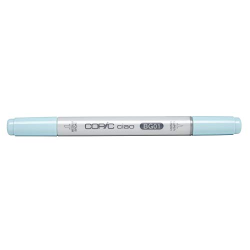 COPIC Ciao Marker Typ BG - 01, Aqua Blue, vielseitiger Layoutmarker, alkoholbasiert, mit einer mittelbreiten und einer Brush-Spitze von COPIC