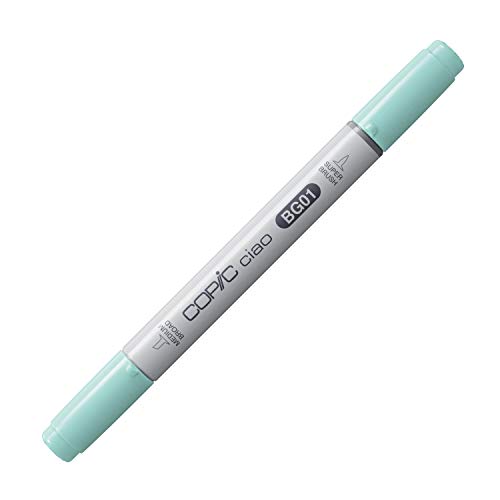 COPIC Ciao Marker Typ BG - 01, Aqua Blue, vielseitiger Layoutmarker, mit einer mittelbreiten und einer Brush-Spitze von Copic