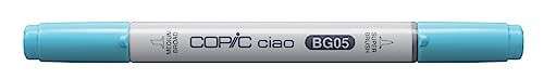 COPIC Ciao Marker Typ BG - 05, Holiday Blue, vielseitiger Layoutmarker, mit einer mittelbreiten und einer Brush-Spitze von Copic