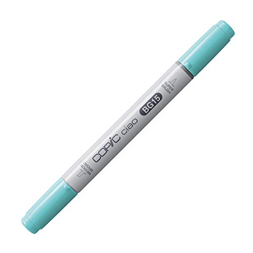 COPIC Ciao Marker Typ BG - 15, Aqua, vielseitiger Layoutmarker, mit einer mittelbreiten und einer Brush-Spitze von Copic