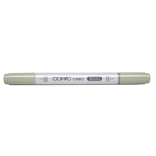 COPIC Ciao Marker Typ BG - 93, Green Gray, vielseitiger Layoutmarker, mit einer mittelbreiten und einer Brush-Spitze von Copic