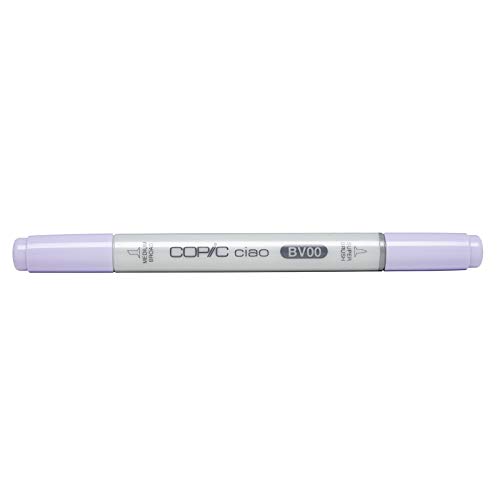 COPIC Ciao Marker Typ BV - 00, Mauve Shadow, vielseitiger Layoutmarker, mit einer mittelbreiten und einer Brush-Spitze von Copic