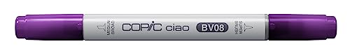 COPIC Ciao Marker Typ BV - 08, Blue Violet, vielseitiger Layoutmarker, mit einer mittelbreiten und einer Brush-Spitze von Copic