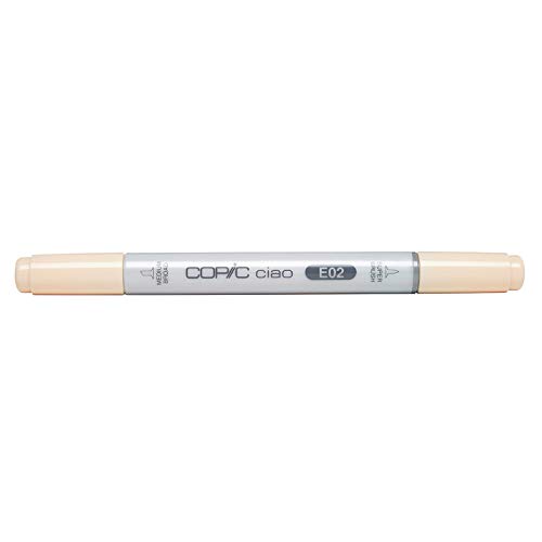 COPIC Ciao Marker Typ E - 02, Fruit Pink, vielseitiger Layoutmarker, mit einer mittelbreiten und einer Brush-Spitze von Copic