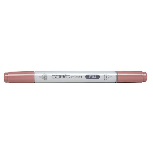 COPIC Ciao Marker Typ E - 04, Lipstick Natural, vielseitiger Layoutmarker, alkoholbasiert, mit einer mittelbreiten und einer Brush-Spitze von Copic