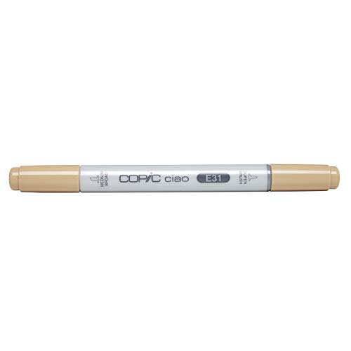 COPIC Ciao Marker Typ E - 31, Brick Beige, vielseitiger Layoutmarker, mit einer mittelbreiten und einer Brush-Spitze von Copic