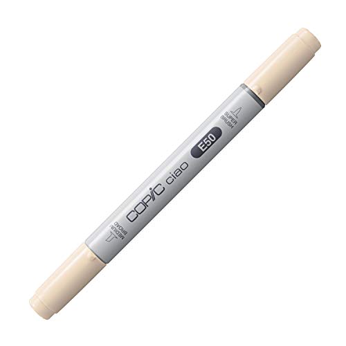 COPIC Ciao Marker Typ E - 50, Egg Shell, vielseitiger Layoutmarker, mit einer mittelbreiten und einer Brush-Spitze von Copic