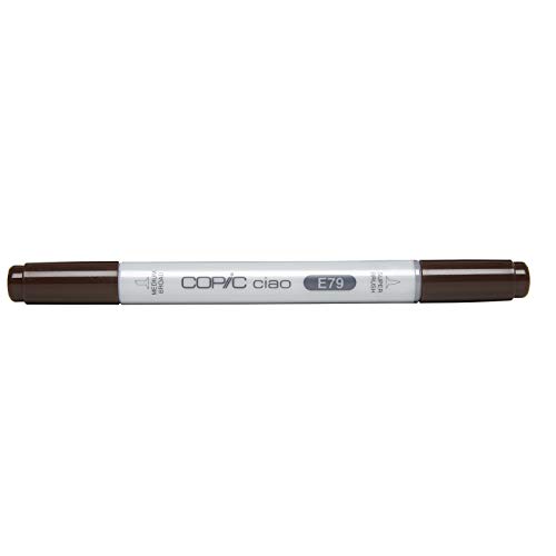 COPIC Ciao Marker Typ E - 79, Cashew, vielseitiger Layoutmarker, alkoholbasiert, mit einer mittelbreiten und einer Brush-Spitze von Copic
