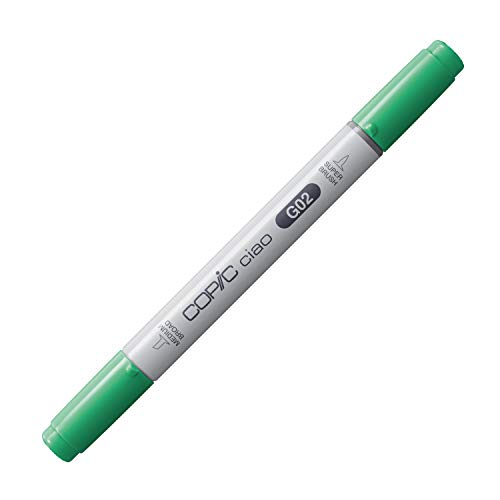 COPIC Ciao Marker Typ G - 02, Spectrum Green, vielseitiger Layoutmarker, mit einer mittelbreiten und einer Brush-Spitze von Copic