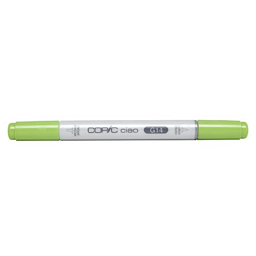 COPIC Ciao Marker Typ G - 14, Apple Green, vielseitiger Layoutmarker, mit einer mittelbreiten und einer Brush-Spitze von Copic