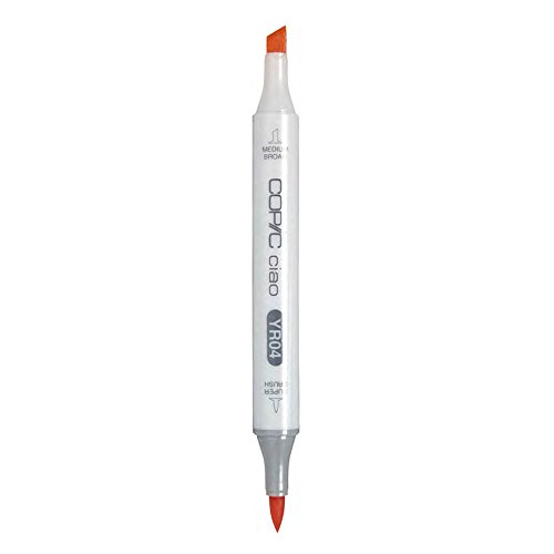 COPIC Ciao Marker Typ R - 05, Salmon Red, vielseitiger Layoutmarker, mit einer mittelbreiten und einer Brush-Spitze von Copic