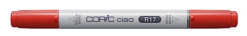 COPIC Ciao Marker Typ R - 17, Lipstick Orange, vielseitiger Layoutmarker, mit einer mittelbreiten und einer Brush-Spitze von Copic