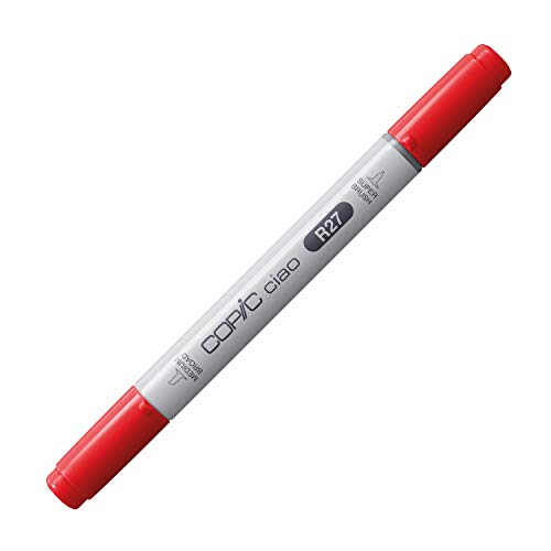 COPIC Ciao Marker Typ R - 27, Cadmium Red, vielseitiger Layoutmarker, mit einer mittelbreiten und einer Brush-Spitze von Copic