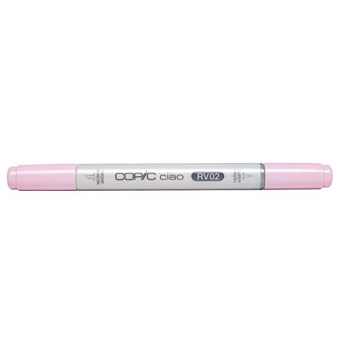 COPIC Ciao Marker Typ RV - 02, Sugared Almond Pink, vielseitiger Layoutmarker, mit einer mittelbreiten und einer Brush-Spitze von Copic