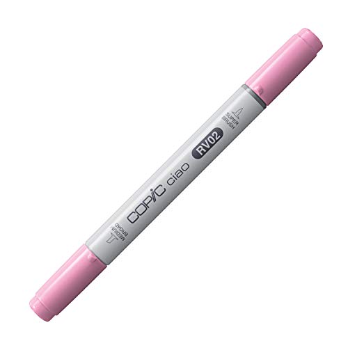 COPIC Ciao Marker Typ RV - 02, Sugared Almond Pink, vielseitiger Layoutmarker, mit einer mittelbreiten und einer Brush-Spitze von Copic