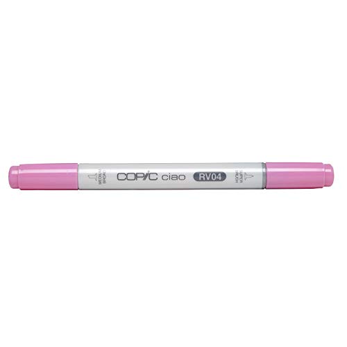 COPIC Ciao Marker Typ RV - 04, Shock Pink, vielseitiger Layoutmarker, mit einer mittelbreiten und einer Brush-Spitze von Copic