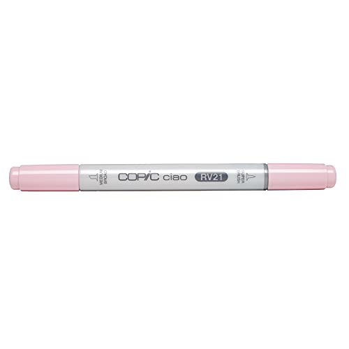 COPIC Ciao Marker Typ RV - 21, Light Pink, vielseitiger Layoutmarker, alkoholbasiert, mit einer mittelbreiten und einer Brush-Spitze von COPIC