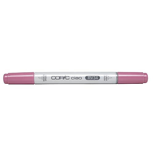 COPIC Ciao Marker Typ RV - 34, Dark Pink, vielseitiger Layoutmarker, mit einer mittelbreiten und einer Brush-Spitze von Copic