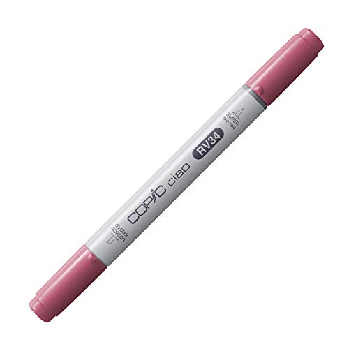 COPIC Ciao Marker Typ RV - 34, Dark Pink, vielseitiger Layoutmarker, mit einer mittelbreiten und einer Brush-Spitze von Copic