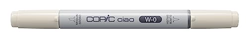 COPIC Ciao Marker Typ W - 0, warm gray No. 0, vielseitiger Layoutmarker, mit einer mittelbreiten und einer Brush-Spitze von Copic