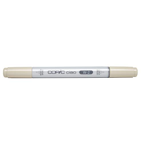 COPIC Ciao Marker Typ W - 2, warm gray No. 2, vielseitiger Layoutmarker, mit einer mittelbreiten und einer Brush-Spitze von Copic
