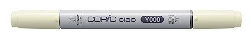 COPIC Ciao Marker Typ Y - 000, Pale Lemon, vielseitiger Layoutmarker, mit einer mittelbreiten und einer Brush-Spitze von Copic
