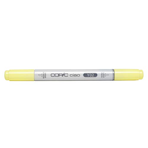 COPIC Ciao Marker Typ Y - 02, Canary Yellow, vielseitiger Layoutmarker, mit einer mittelbreiten und einer Brush-Spitze von Copic