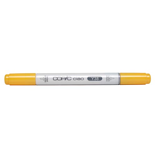 COPIC Ciao Marker Typ Y - 38, Honey, vielseitiger Layoutmarker, mit einer mittelbreiten und einer Brush-Spitze von Copic