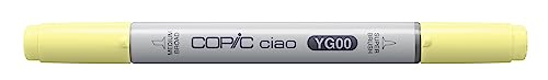 COPIC Ciao Marker Typ YG - 00, Mimosa Yellow, vielseitiger Layoutmarker, mit einer mittelbreiten und einer Brush-Spitze von Copic