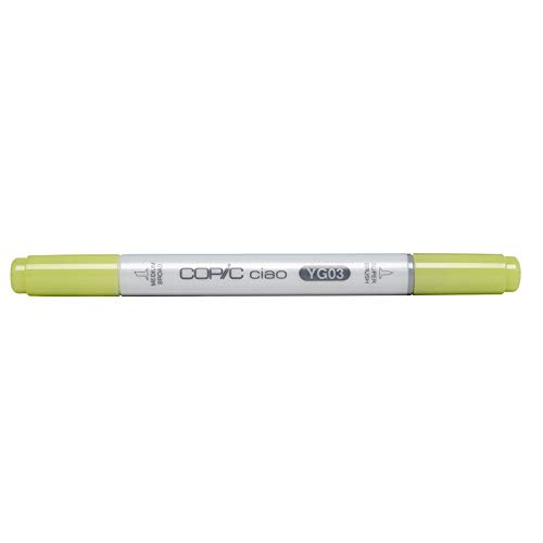 COPIC Ciao Marker Typ YG - 03, Yellow Green, vielseitiger Layoutmarker, mit einer mittelbreiten und einer Brush-Spitze von Copic