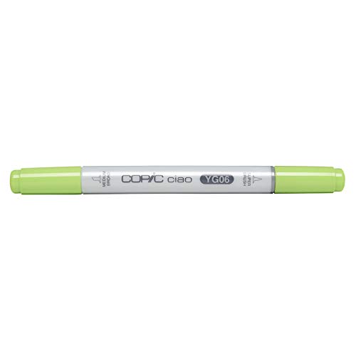 COPIC Ciao Marker Typ YG - 06, Yellowish Green, vielseitiger Layoutmarker, alkoholbasiert, mit einer mittelbreiten und einer Brush-Spitze von COPIC