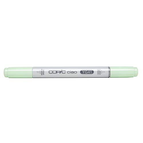 COPIC Ciao Marker Typ YG - 41, Pale Cobalt Green, vielseitiger Layoutmarker, mit einer mittelbreiten und einer Brush-Spitze von Copic