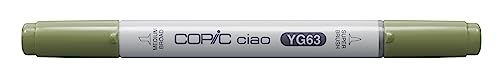 COPIC Ciao Marker Typ YG - 63, Pea Green, vielseitiger Layoutmarker, mit einer mittelbreiten und einer Brush-Spitze von Copic
