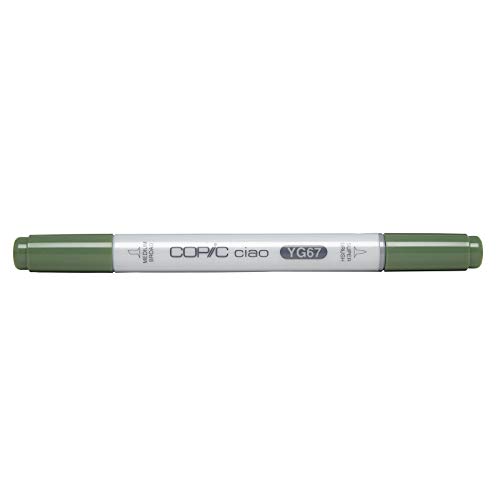 COPIC Ciao Marker Typ YG - 67, Moss, vielseitiger Layoutmarker, mit einer mittelbreiten und einer Brush-Spitze von Copic