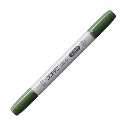 COPIC Ciao Marker Typ YG - 67, Moss, vielseitiger Layoutmarker, mit einer mittelbreiten und einer Brush-Spitze von Copic