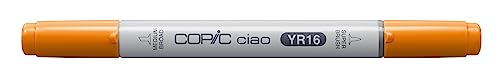 COPIC Ciao Marker Typ YR - 16, Apricot, vielseitiger Layoutmarker, mit einer mittelbreiten und einer Brush-Spitze von Copic