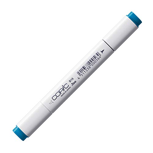 COPIC Classic Marker Typ B - 16, Cyanine Blue, professioneller Layoutmarker, mit einer breiten und einer feinen Spitze von Copic