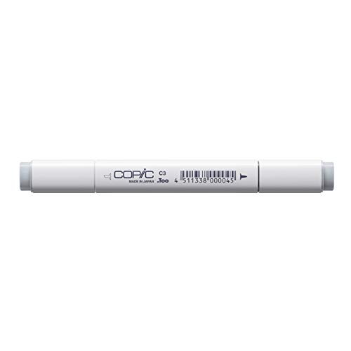COPIC Classic Marker Typ C - 3, cool gray No. 3, professioneller Layoutmarker, mit einer breiten und einer feinen Spitze von Copic
