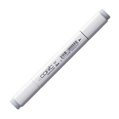 COPIC Classic Marker Typ C - 3, cool gray No. 3, professioneller Layoutmarker, mit einer breiten und einer feinen Spitze von Copic