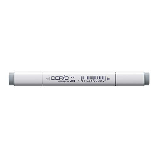 COPIC Classic Marker Typ C - 4, cool gray No. 4, professioneller Layoutmarker, alkoholbasiert, mit einer breiten und einer feinen Spitze von COPIC