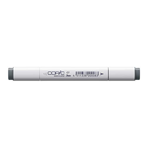 COPIC Classic Marker Typ C - 7, cool gray No. 7, professioneller Layoutmarker, mit einer breiten und einer feinen Spitze von Copic