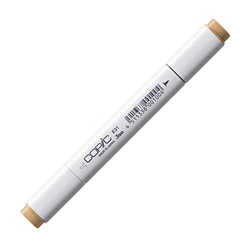 COPIC Classic Marker Typ E - 31, Brick Beige, professioneller Layoutmarker, mit einer breiten und einer feinen Spitze von Copic