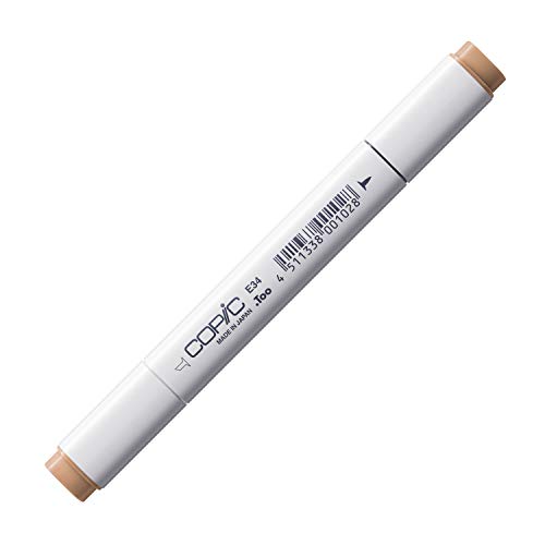 COPIC Classic Marker Typ E - 34, Toast, professioneller Layoutmarker, mit einer breiten und einer feinen Spitze von Copic