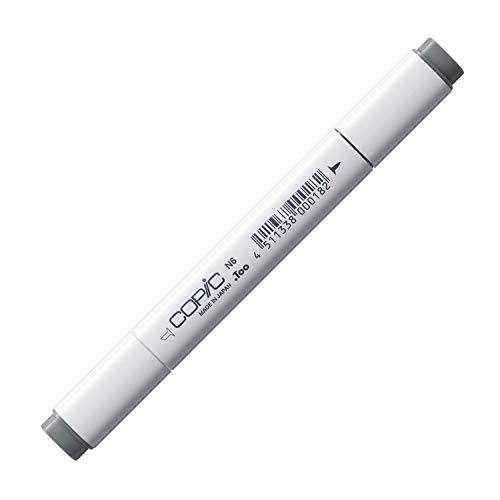 COPIC Classic Marker Typ N - 6, neutral gray No. 6, professioneller Layoutmarker, mit einer breiten und einer feinen Spitze von Copic