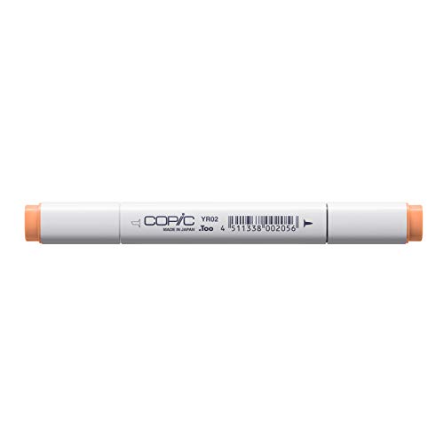 COPIC Classic Marker Typ YR - 02, Light Orange, professioneller Layoutmarker, mit einer breiten und einer feinen Spitze von Copic