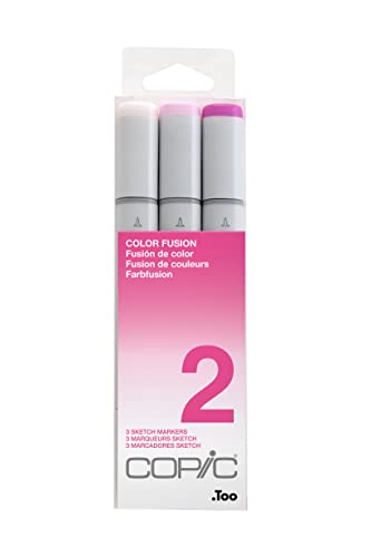 COPIC Sketch Marker Set "Color Fusion 2", 3 Farben, professionellee Pinsel-Marker mit einer flexiblen und einer mittelbreiten Spitze COPIC Sketch Marker Set "Color Fusion 2", 3 Farben, professionellee Pinsel-Marker mit einer flexiblen und einer mittelbreiten Spitze von Copic