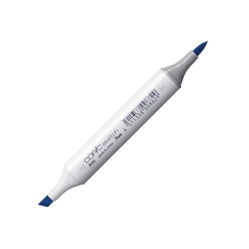 COPIC Sketch Marker Typ B - 95, Light Grayish Cobalt, professioneller Pinselmarker, mit einer Super-Brush-Spitze und einer Medium-Broad-Spitze COPIC Sketch Marker Typ B - 95, Light Grayish Cobalt, professioneller Pinselmarker, mit einer Super-Brush-Spitze und einer Medium-Broad-Spitze von Copic